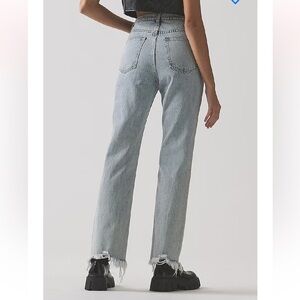 New superdown marilyn denim button fly jeans raw hem